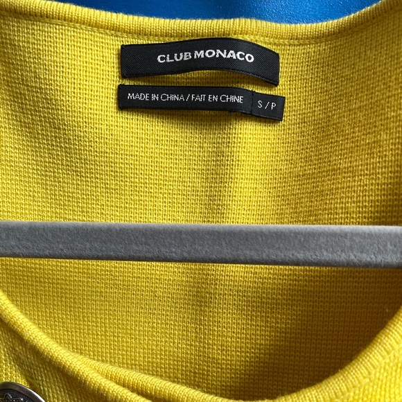 Club Monaco yellow knit sweater - Picture 3 of 5